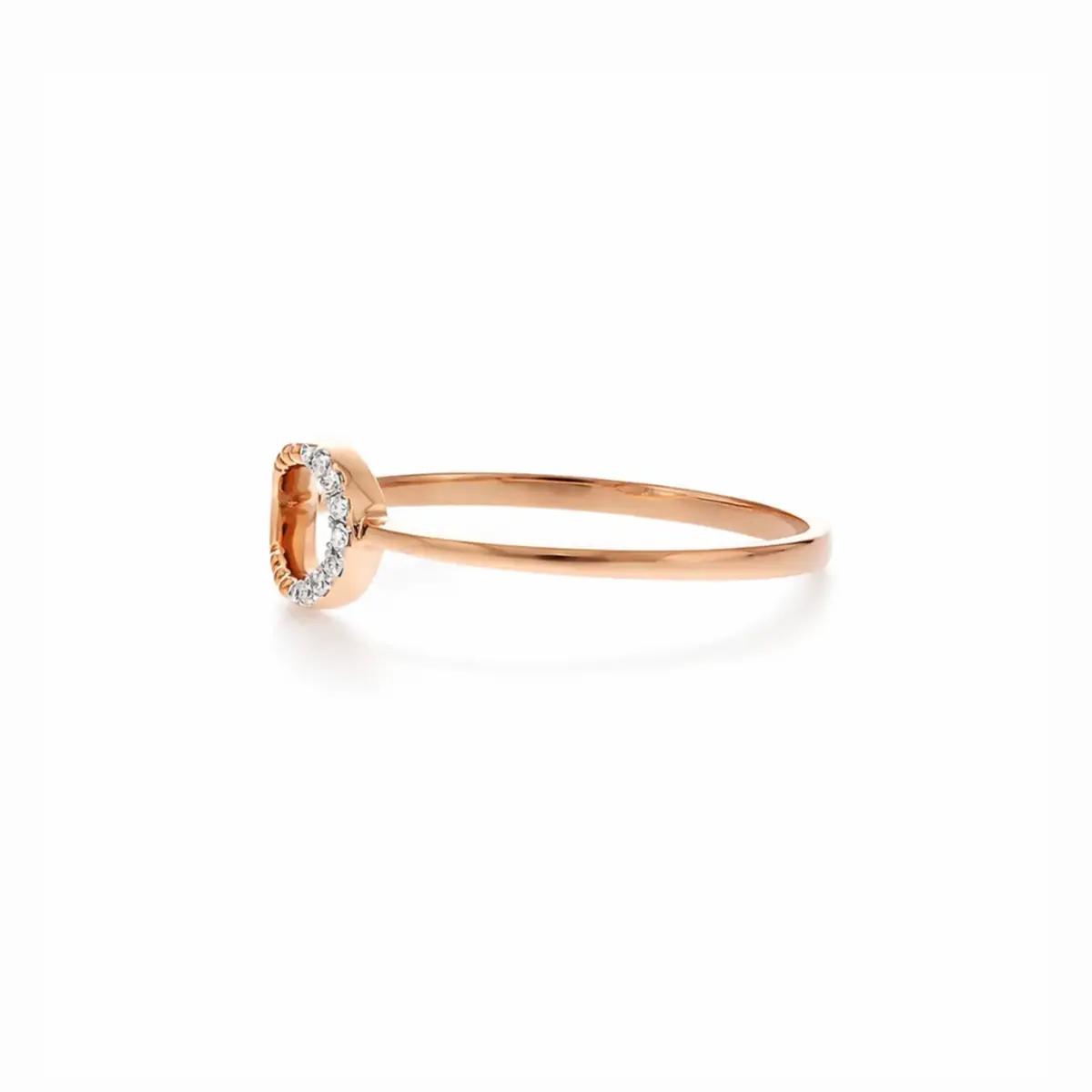0.02 CT NATURAL DIAMOND WOMENS RING 18K GOLD